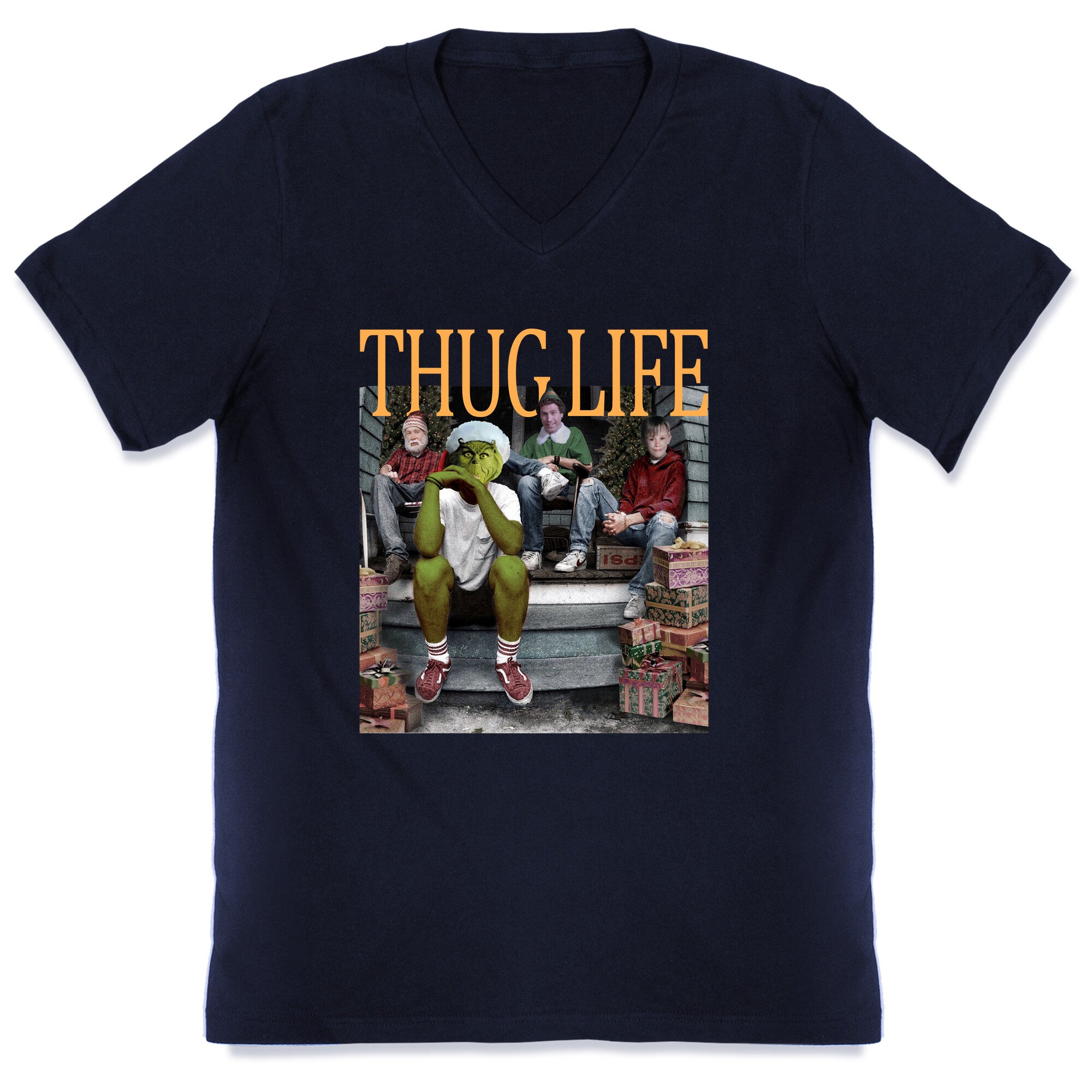 Thug Life Christmas V-Neck